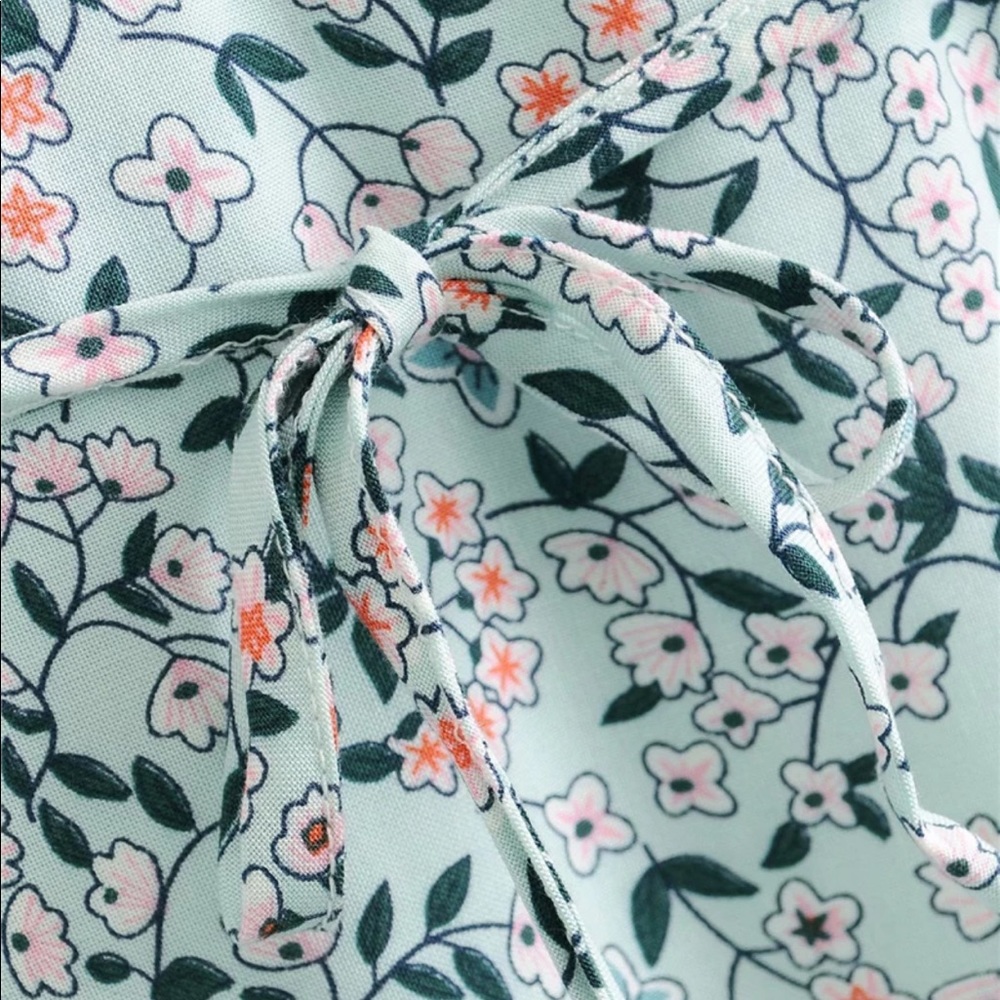 Boho Floral Gypsy Print Cami Midi Dress Blue - Picture 8 of 10